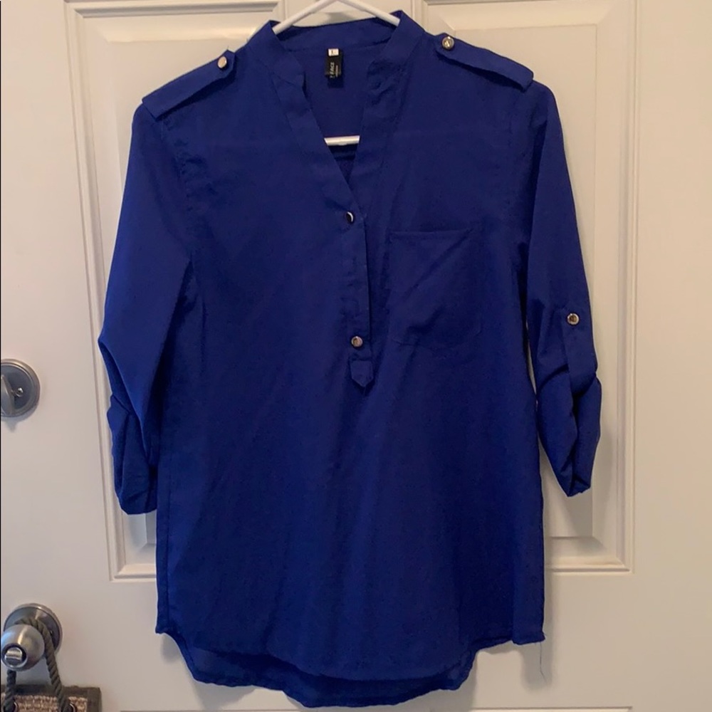 Royal blue blouse